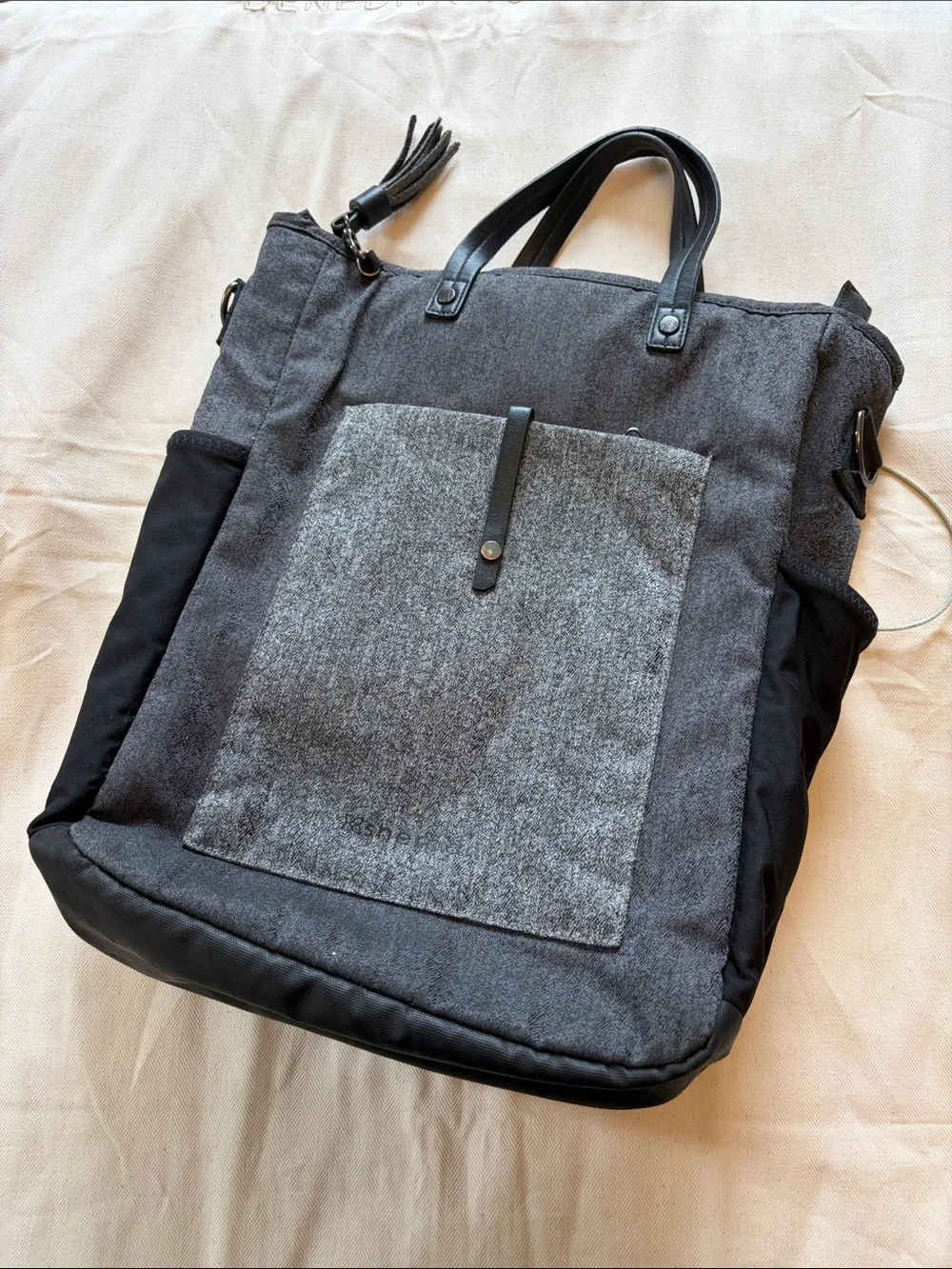 Gray Sherpani Anti-theft Backpack and Tote